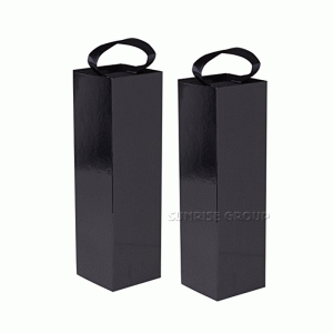 손잡이를 가진 주문을 받아서 만들어진 장방형 Foldable 포도주 포장 상자