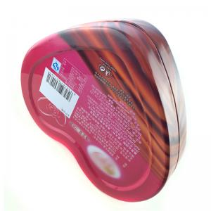 음식 등급 심장 모양의 초콜릿 사탕 깡통 상자