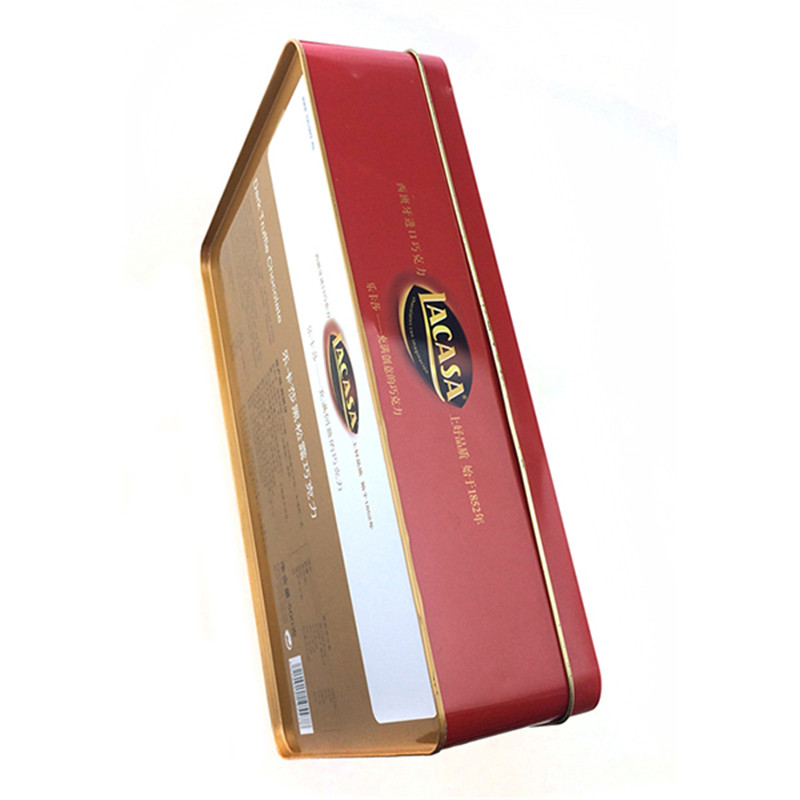 사용자 정의 세련 된 빈 사각형 초콜릿 깡통 상자