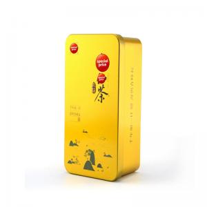 직사각형 금색 금속 마무리 깡통 상자