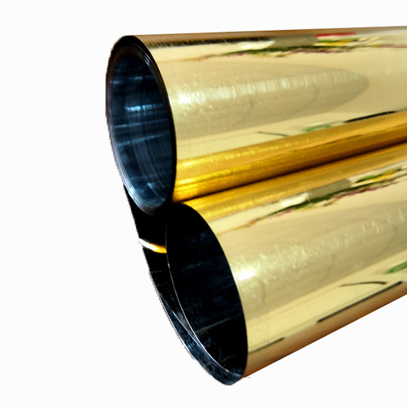120 Micron Mylar Film 고광택 금 Metallized PET Film Rolls for Thermoforming