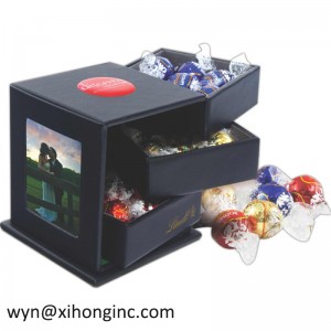 새로운 디자인 럭셔리 하트 모양의 사용자 정의 인쇄 초콜릿 골판지 상자