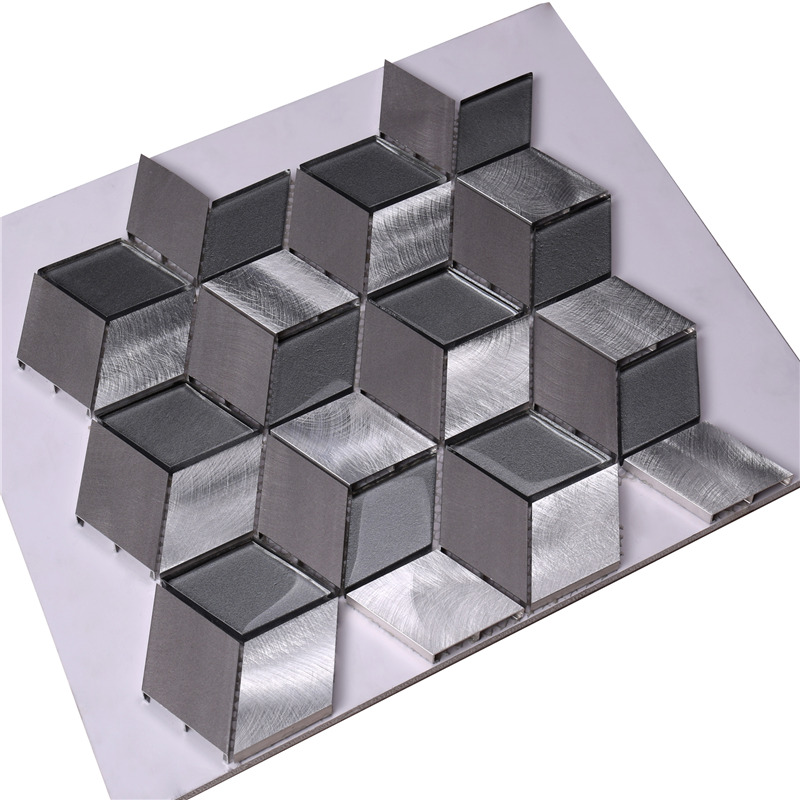 큐브 패턴 3d 모자이크 타일 장식