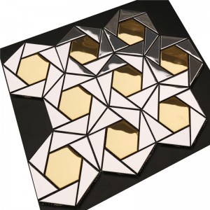 아름다운 모자이크 무늬 장식 그림 금속 벽