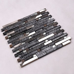 최신 디자인 로마 골동품 호화 청동 부조 수지 혼합 빛나는 수정 유리 타일