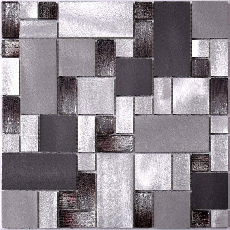 알루미늄 접합 유리 색상 변형 모자이크 타일