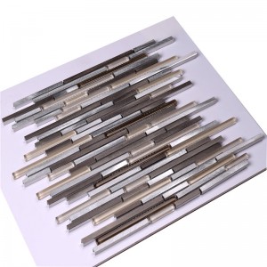 홈 장식을위한 HLC46 유리 믹스 Alu 목욕 타일 모자이크