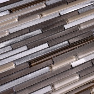 홈 장식을위한 HLC46 유리 믹스 Alu 목욕 타일 모자이크