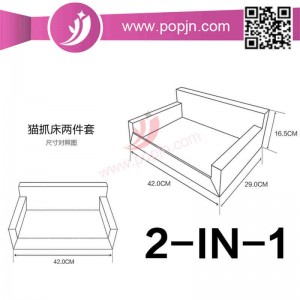 YJ 재생 가능한 환경 친화적 인 골판지 압축 플루트 고양이 보드 Scratcher