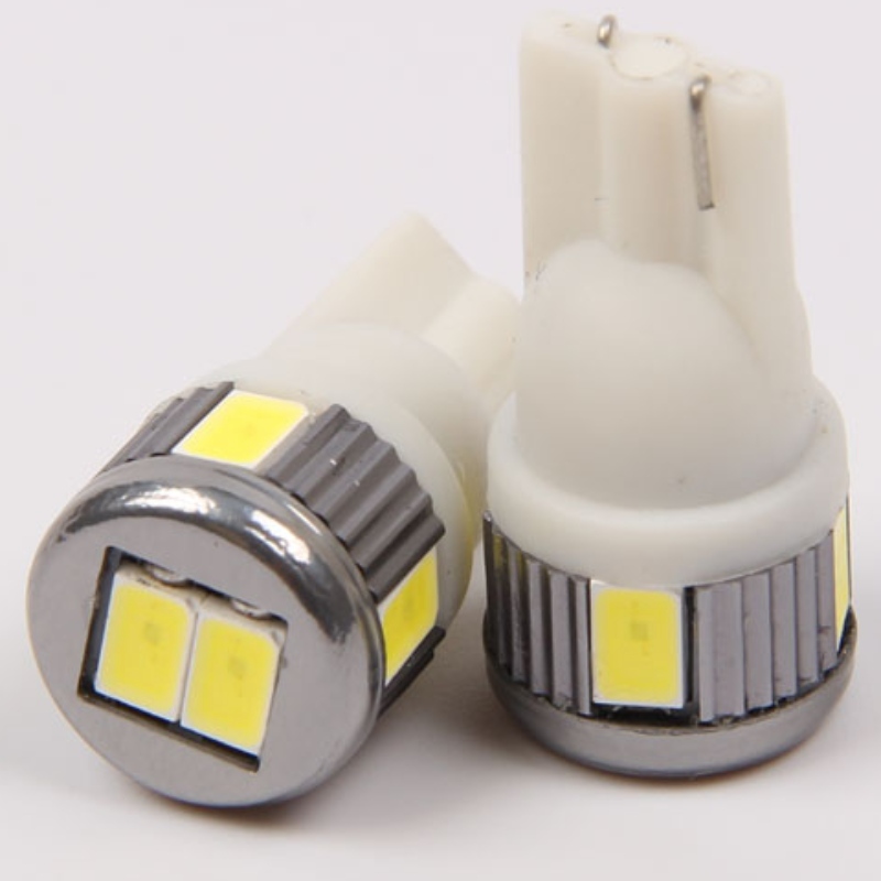 T10 웨지 W5W 168 194 6SMD 10SMD 5730 자동 대체 전구