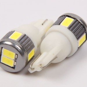 T10 웨지 W5W 168 194 6SMD 10SMD 5730 자동 대체 전구