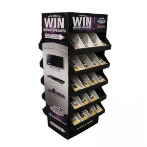 크리스마스 제품 프로모션 종이 디스플레이 스탠드 사용자 지정 만든 4 사이드 금속 또는 플라스틱