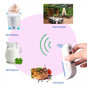 인스턴트 읽기 발열 경고 및 주변 온도 테스트 장비가있는 아기 용 비 접촉 식 적외선 귀 온도계