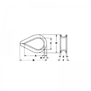 미국 유형 표준 G-411 가벼운 의무 와이어 로프 골무