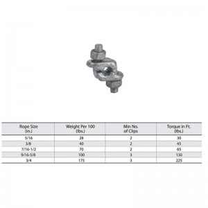 핫 딥 아연 도금 드롭 위조 첫 번째 클립 클립