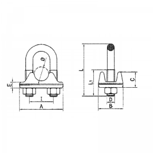 이탈리아 유형 드롭 단조 와이어 로프 클립