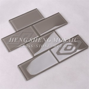 HSP42 높은 품질 패턴 유리 벽돌 모자이크 지하철 타일 주방 Backsplash 벽에 대 한