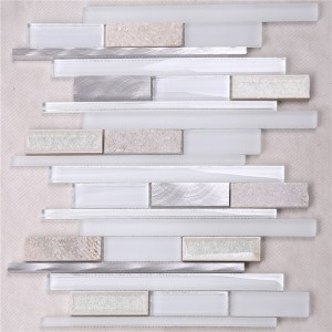 공장 직접 바다 블루 크리스탈 유리 스트립 모자이크 타일 HSD124