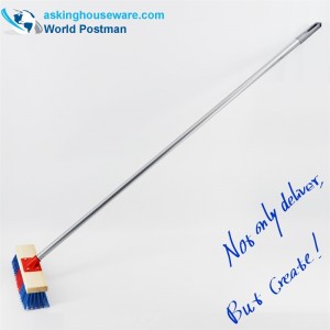 야외 추진을위한 Akbrand 롱 핸들 나무 브러시