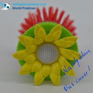 AKDB002 작은 핸디 꽃 모양의 주방 청소 접시 브러쉬