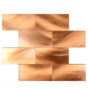 주방 Backsplash에 대한 지하철 금속 알루미늄 모자이크 껍질과 스틱 타일 스티커