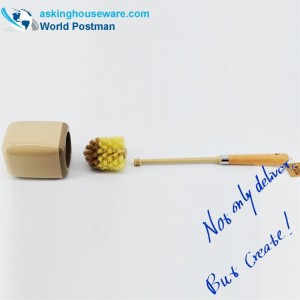 Akbrand 변기 브러시 스퀘어 홀더 비치 핸들