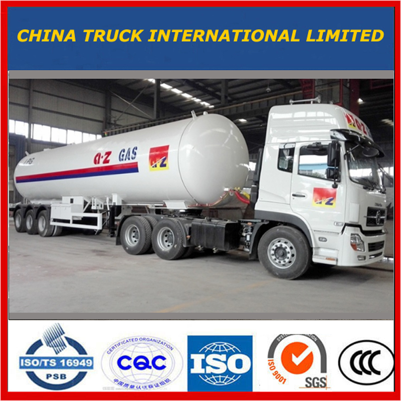 60000liters Tri-Axle Propane LPG 가스 수송 탱커 세미 트레일러 가스 탱크 트레일러 프로판 트레일러 LPG 탱커 트레일러 LPG 트레일러 Compressed Gas Trailer