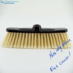 더블 셔틀 모양 초콜릿 컬러 코팅 브러시 보드와 Akbrand 플라스틱 빗자루 머리