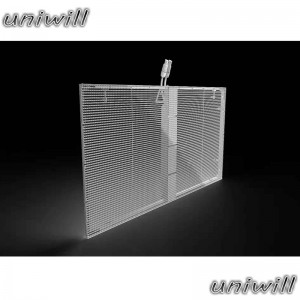 높은 품질의 제조 업체 풀 컬러 투명 LED 디스플레이 / P3.91 창 유리 메쉬 led 화면