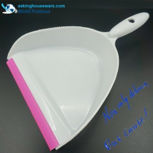 더 넓은 입구와 PVC 라인이있는 Akbrand Dustpan 브러시 빗자루