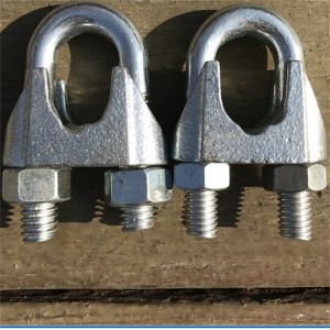 공장 가격 아연 도금 파우더 코팅 우리 드롭 드롭 Din 741 금속 와이어 로프 클립