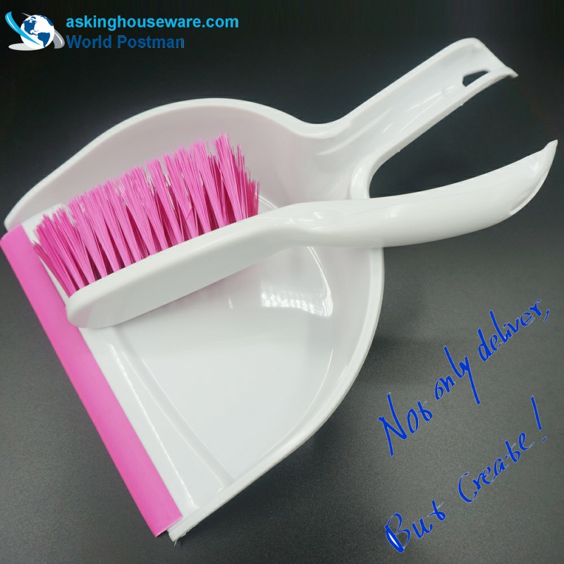 웨이브 모양 디자인의 Akbrand Dustpan 브러쉬 빗자루 입구에서 PVC 라인