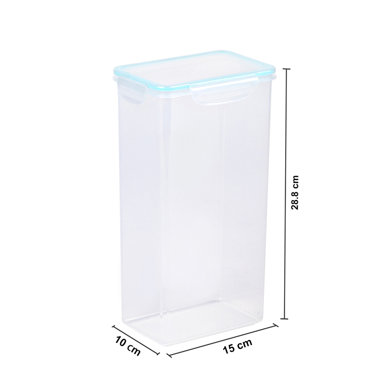 밀폐 된 뚜껑이있는 투명한 2.6L 플라스틱 식품 보관 용기