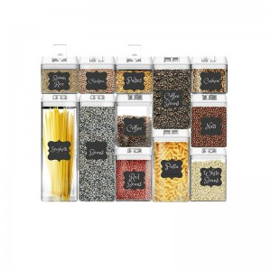 12 조각 음식 보존 재사용 가능한 플라스틱 기밀 식품 보관 용기 세트