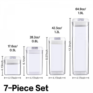 12 조각 음식 보존 재사용 가능한 플라스틱 기밀 식품 보관 용기 세트