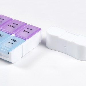 분리형 플라스틱 14 개 주 알약 주최 약 상자