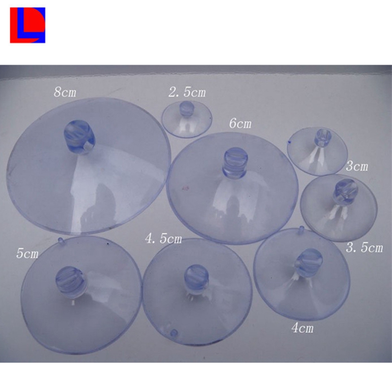 플라스틱 투명 PVC 흡입 컵, 나사, 고무 흡착판