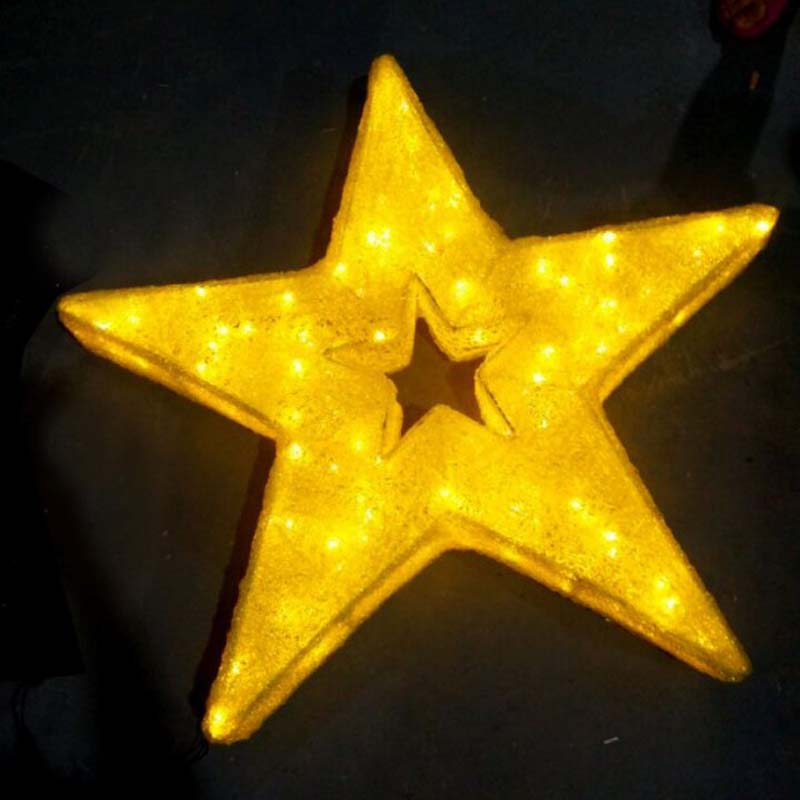 LED가 크리스마스 장식 따뜻한 화이트 LED가 별을 장식