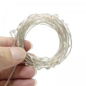 5M 3M 2M 1M LED 구리 철사 끈 빛 새해 크리스마스 가정 신부 장식 건전지를위한 요정 화환