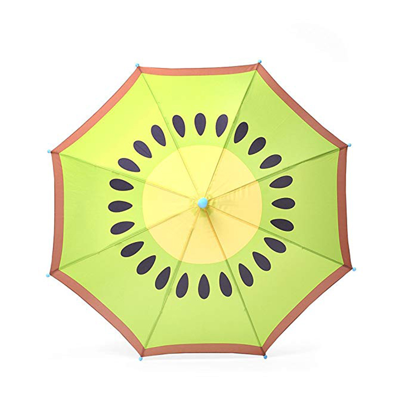 자동 개방 과일 우산 키즈 아이들 사랑스럽고 키위 패턴 비가 우산 우산