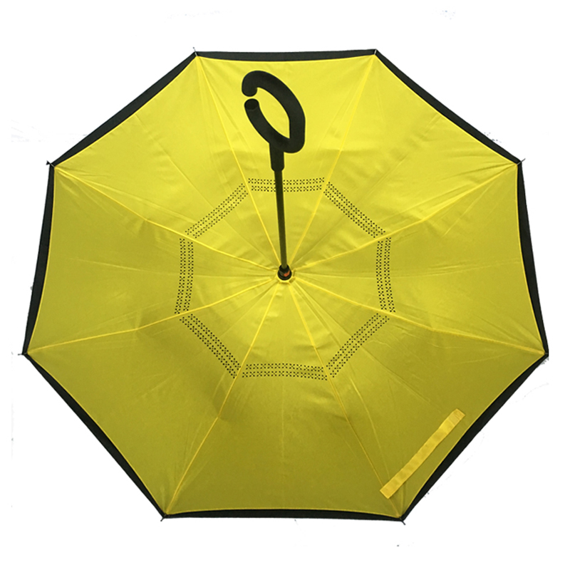 새로운 패션 windproof 거꾸로 자동차 우산 역방향 우산