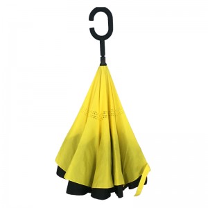 새로운 패션 windproof 거꾸로 자동차 우산 역방향 우산
