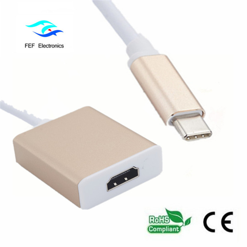 USB 타입 c ~ usb3.0 여성 + HDMI 여성 + PD 컨버터 메탈 케이스 FEF-USBIC-005A