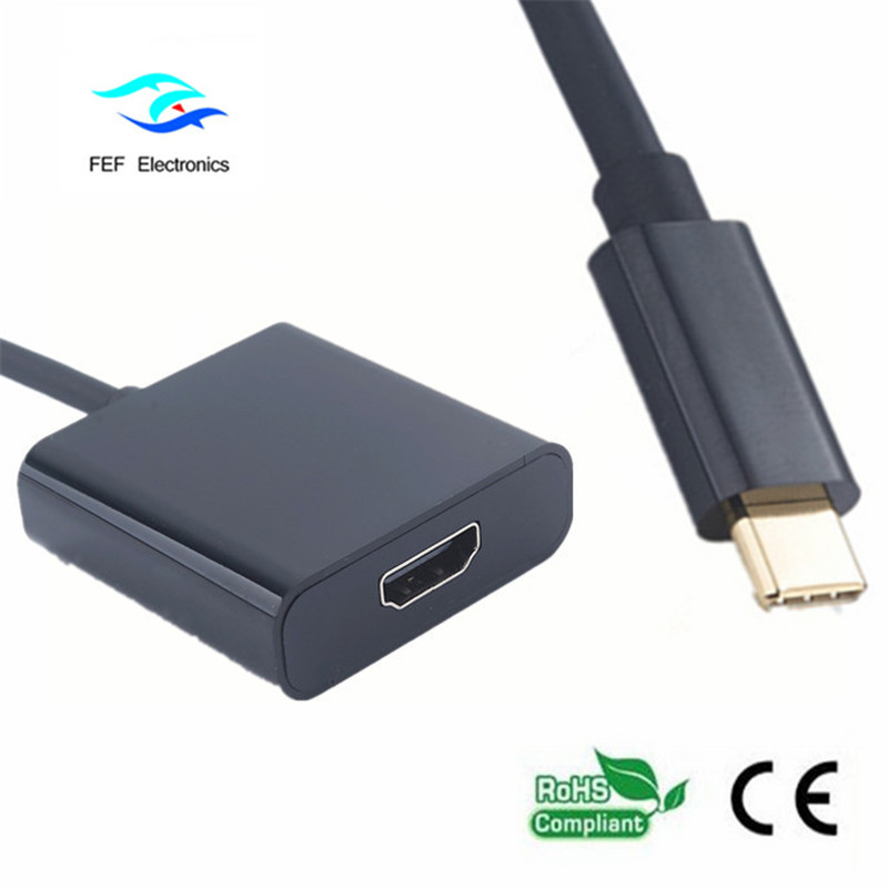 USB 타입 c ~ usb3.0 여성 + HDMI 여성 + PD 컨버터 메탈 케이스 FEF-USBIC-005A