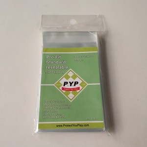 크리스탈 클리어 Pro-fit Resealable 표준 카드 슬리브 63.5x88mm 보드 게임 슬리브