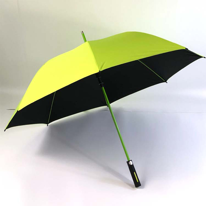 사용자 지정 다채로운 유리 섬유 프레임 긴 핸들 직선 Windproof 골프 우산