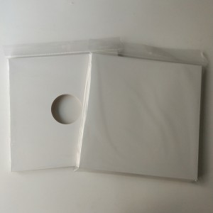 12 화이트 컬러 골판지 LP / 레코드 커버 구멍 없음
