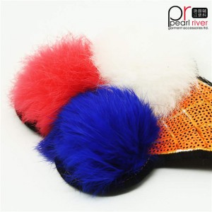 고품질의 수 놓은 뒤집을 퐁퐁 아이스크림 패치