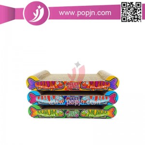 내구성이 귀여운 고양이 모양 골판지 골판지 고양이 Scratcher 고양이 침대