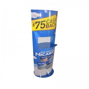 쉽게 조립 된 편지지 골판지 지점 판매 층 디스플레이 스탠드 랙 (트레이 포함)